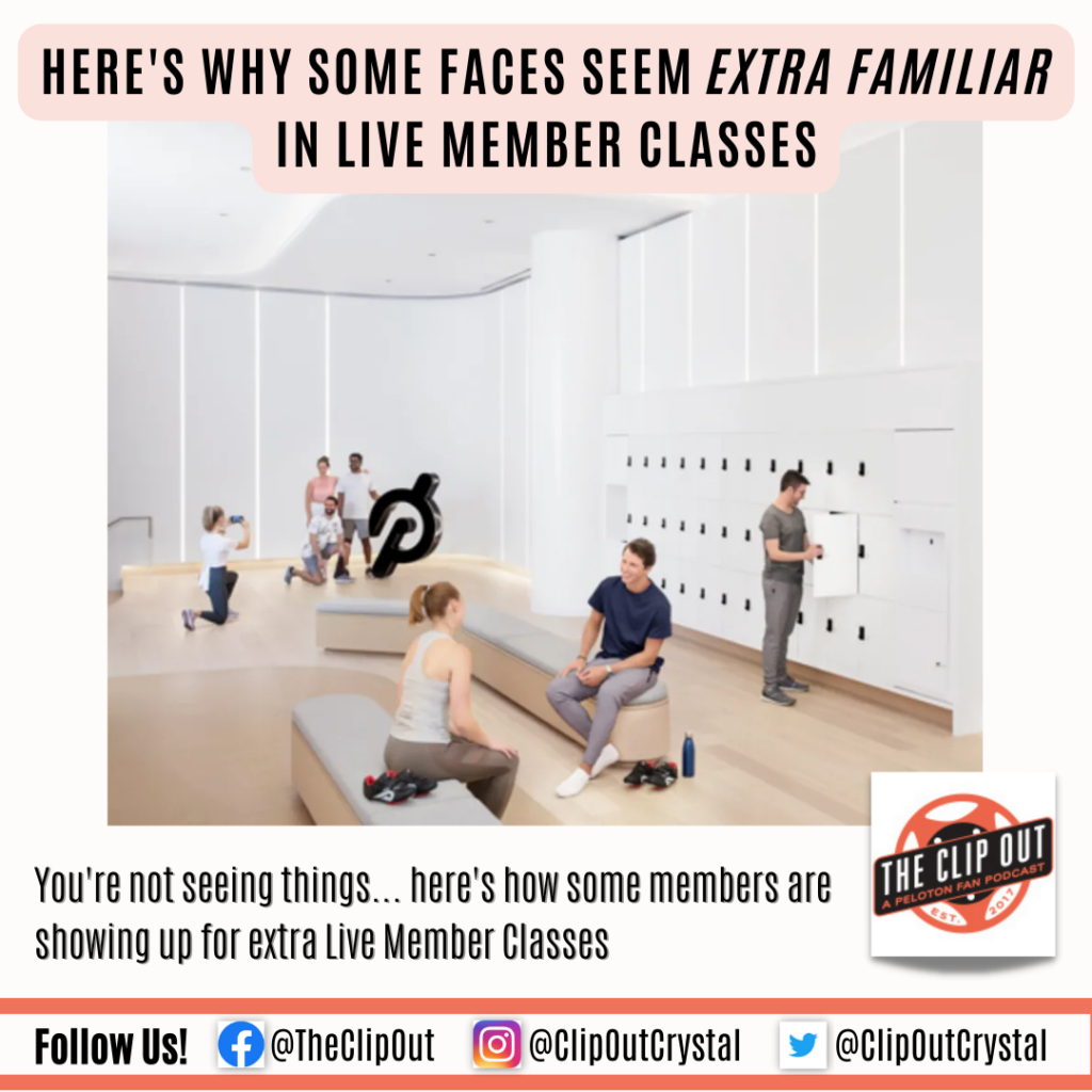 Here's why some faces seem so familiar for Peloton live member classes.