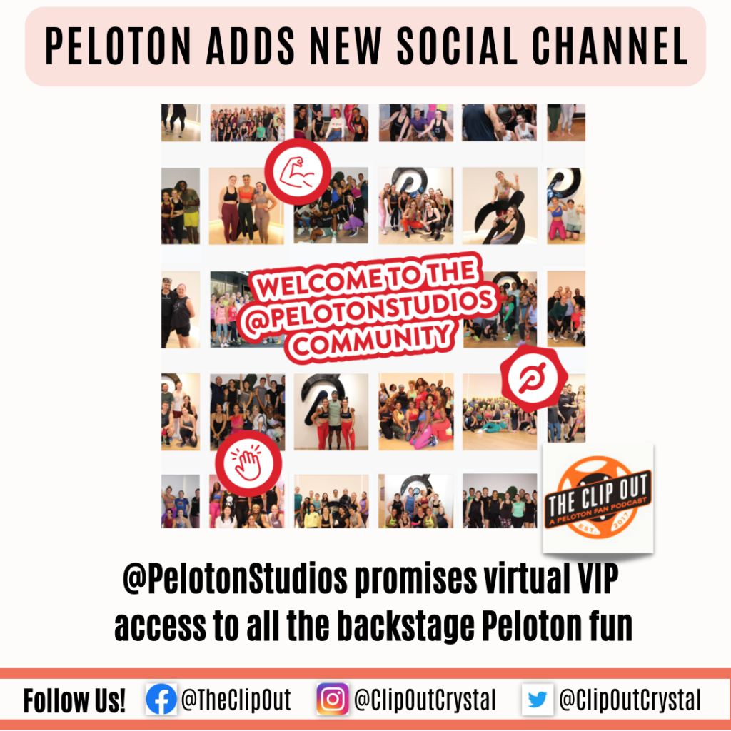 Peloton Adds New Social Media Channel, Peloton Studios, For Virtual Backstage Pass to all things Peloton.