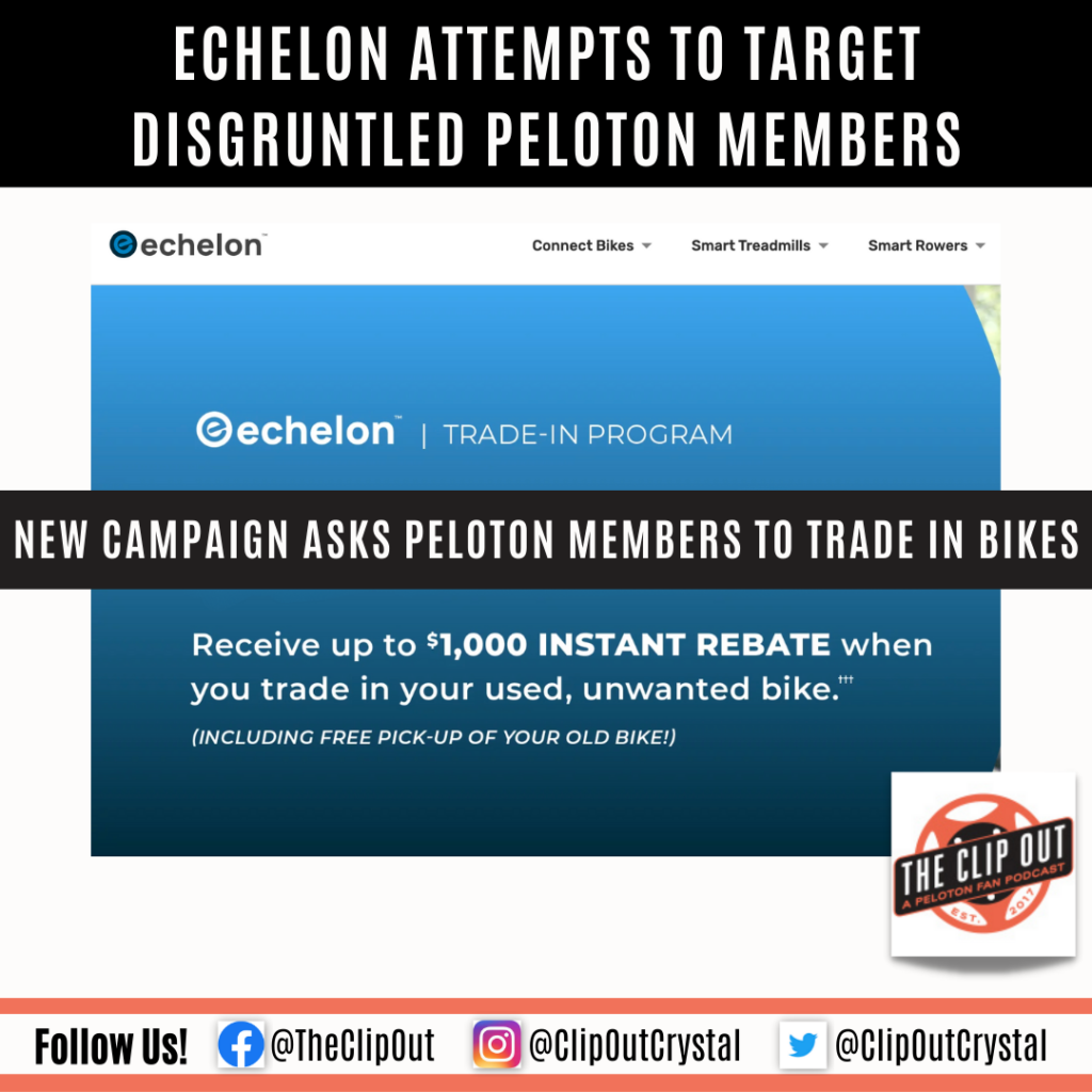Echelon Attempts to Target Disgruntled Peloton Members